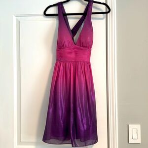 Aqua pink purple mini dress size 6